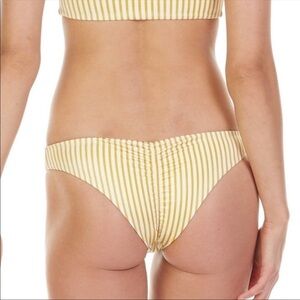 Tori Praver Striped Ruched Mimi Bikini‎ Bottoms